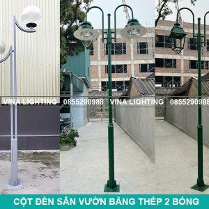 Cột đèn trang trí sân vườn 2 bóng Cột đèn trang trí sân vườn 2 bóng - Ảnh 3