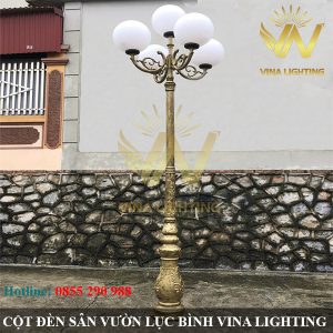 Cột đèn trang trí sân vườn 5 bóng Cột đèn trang trí sân vườn 5 bóng - Ảnh 4