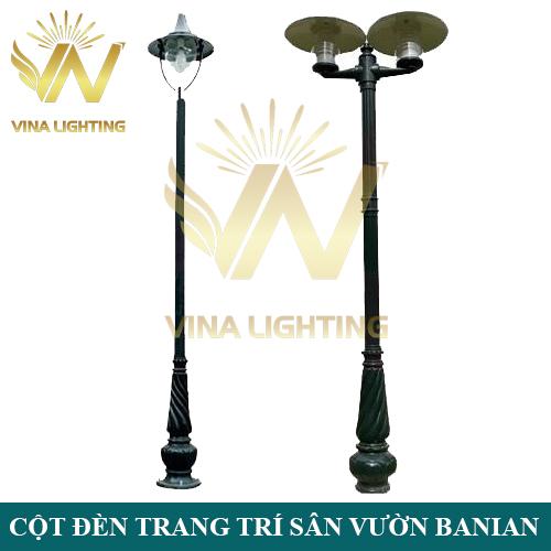 Cột đèn trang trí sân vườn Banian Cột đèn trang trí sân vườn Banian