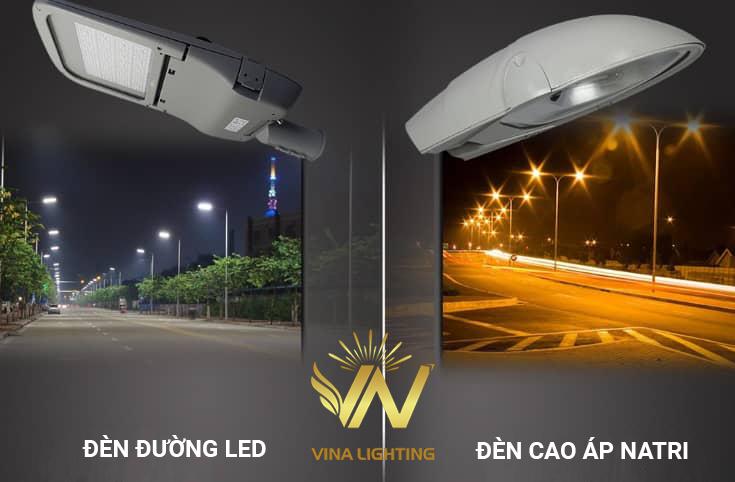 So sánh đèn đường LED và đèn natri cao áp đèn đường LED và đèn Natri