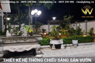 Thiết kế hệ thống chiếu sáng sân vườn Chieu sang san vuon