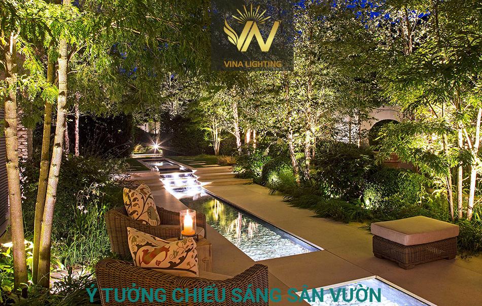 Ý tưởng chiếu sáng sân vườn thêm tỏa sáng Ý tưởng chiếu sáng sân vườn