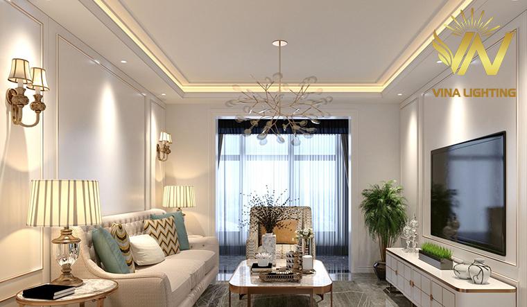 Mẹo chiếu sáng phòng khách đẹp tinh tế Đèn chiếu sáng phòng khách đẹp