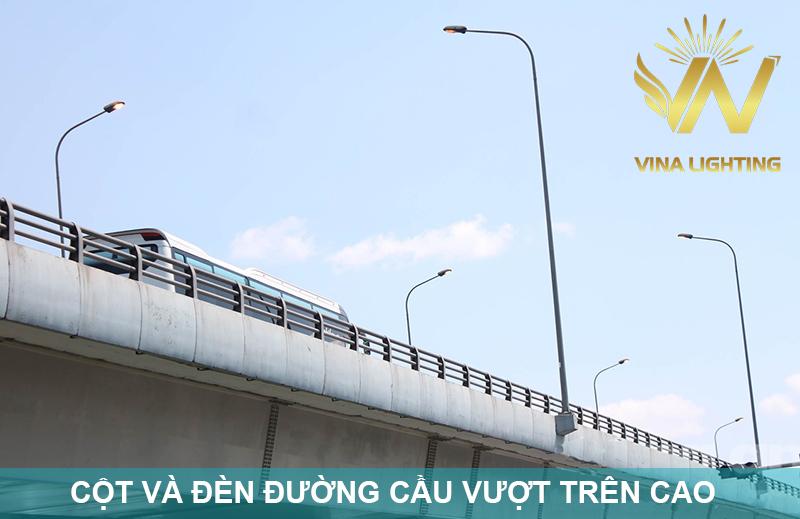Cột và đèn đường cầu vượt trên cao Mẫu cột và đèn đường cầu vượt