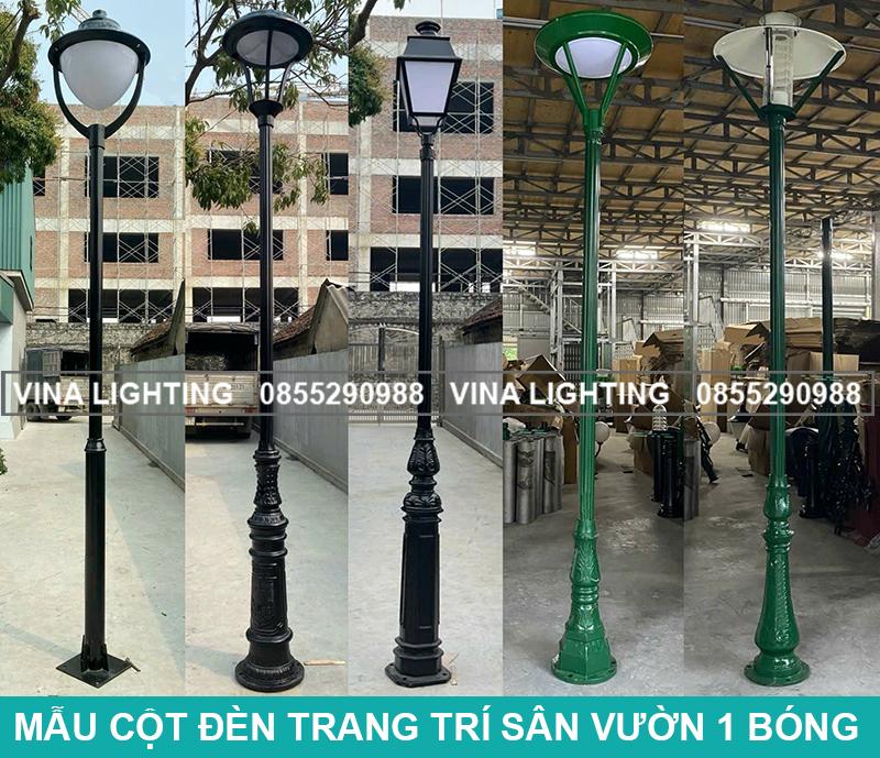 Cột đèn trang trí sân vườn tại Nghệ An Cột đèn sân vườn 1 bóng
