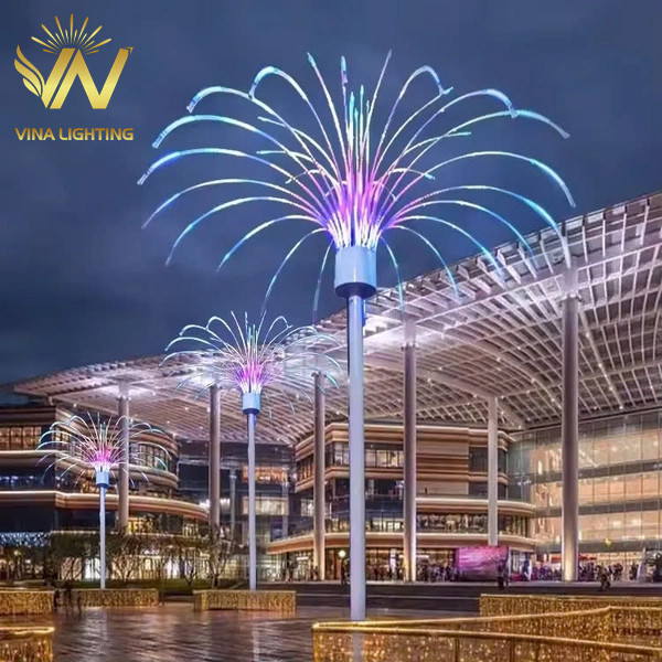 Tổng hợp mẫu cột đèn LED Pháo Hoa (LED Firework Light) đẹp Cột đèn LED pháo hoa cỡ lớn