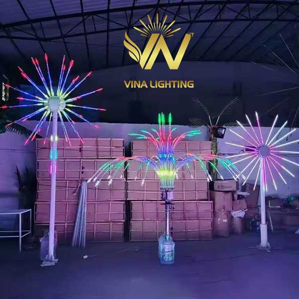 Tổng hợp mẫu cột đèn LED Pháo Hoa (LED Firework Light) đẹp Cột đèn led pháo hoa